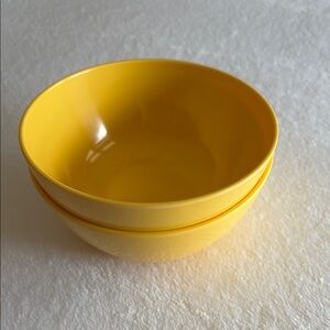 Set of Two Yellow Kitchen Bowls